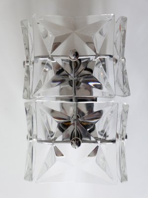 Mid-Century Modern Crystal Glass Sconces from Kinkeldey, 1960s, Set of 2-WPT-844808