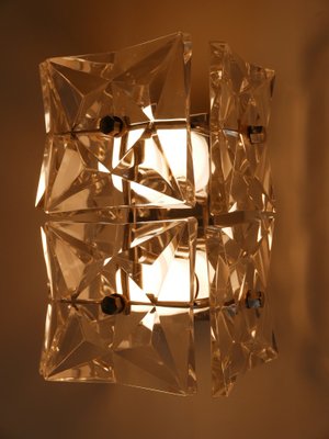 Mid-Century Modern Crystal Glass Sconces from Kinkeldey, 1960s, Set of 2-WPT-844808