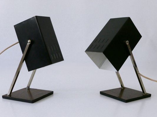 Mid-Century Modern Cube Table Lamps from Kaiser Leuchten, Germany, 1960s, Set of 2-WPT-2016096