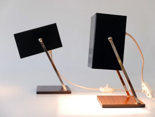 Mid-Century Modern Cube Table Lamps from Kaiser Leuchten, Germany, 1960s, Set of 2-WPT-2016096