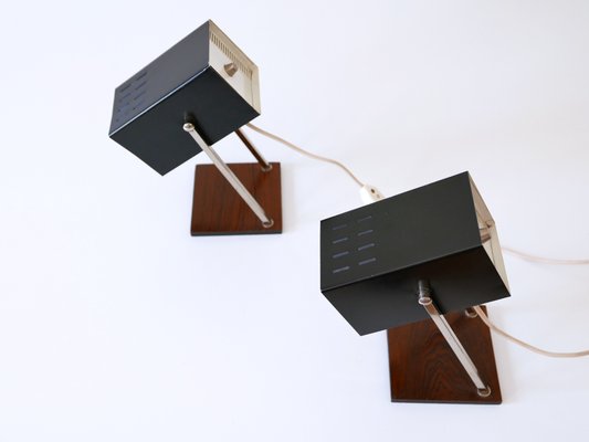 Mid-Century Modern Cube Table Lamps from Kaiser Leuchten, Germany, 1960s, Set of 2-WPT-2016096