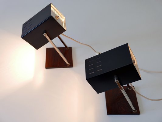 Mid-Century Modern Cube Table Lamps from Kaiser Leuchten, Germany, 1960s, Set of 2-WPT-2016096