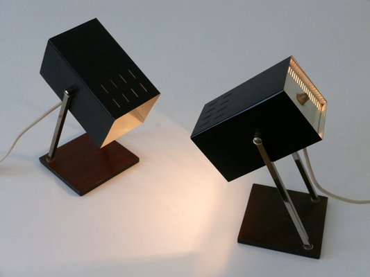 Mid-Century Modern Cube Table Lamps from Kaiser Leuchten, Germany, 1960s, Set of 2-WPT-2016096