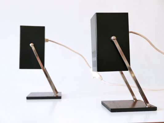 Mid-Century Modern Cube Table Lamps from Kaiser Leuchten, Germany, 1960s, Set of 2-WPT-2016096