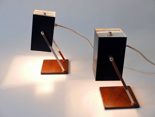 Mid-Century Modern Cube Table Lamps from Kaiser Leuchten, Germany, 1960s, Set of 2-WPT-2016096