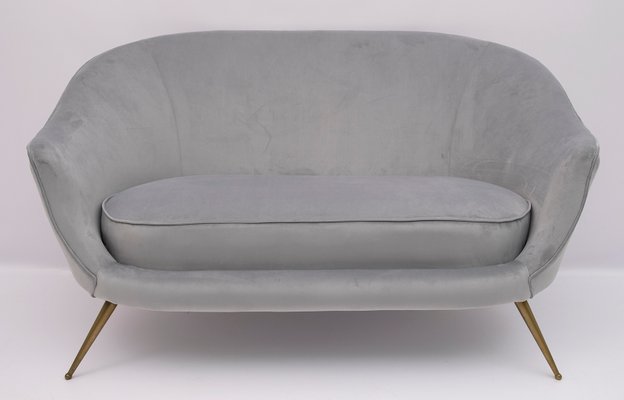 Mid-Century Modern Curved Sofa and Chairs by Federico Munari, Italy, 1950s, Set of 3-FER-936249