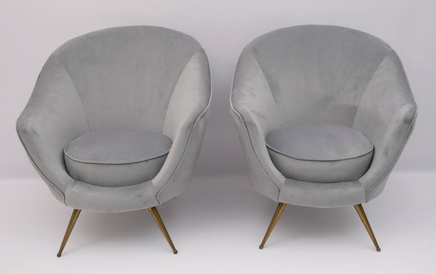 Mid-Century Modern Curved Sofa and Chairs by Federico Munari, Italy, 1950s, Set of 3-FER-936249