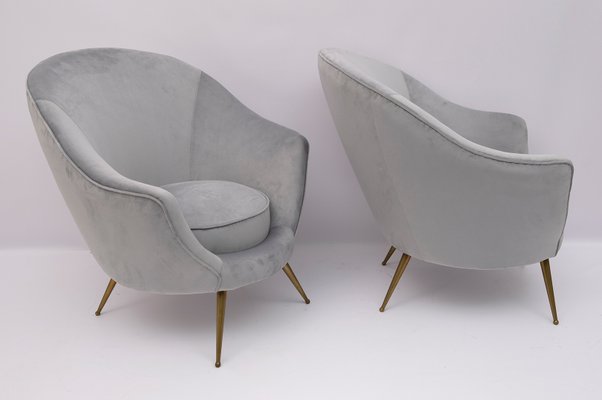 Mid-Century Modern Curved Sofa and Chairs by Federico Munari, Italy, 1950s, Set of 3-FER-936249