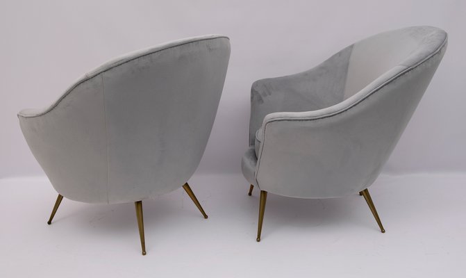 Mid-Century Modern Curved Sofa and Chairs by Federico Munari, Italy, 1950s, Set of 3-FER-936249