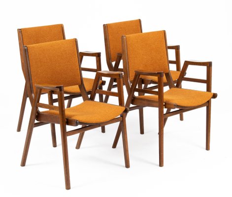 Mid-Century Modern Czech Stacking Chairs from František Jirák, 1960s, Set of 4-ABO-1441816