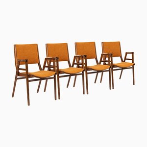 Mid-Century Modern Czech Stacking Chairs from František Jirák, 1960s, Set of 4-ABO-1441816