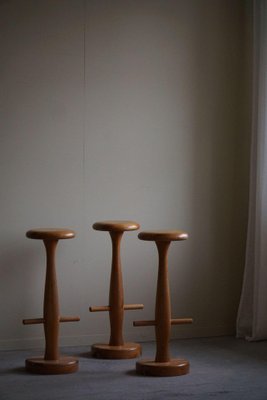 Mid-Century Modern Danish Bar Stools in Oak from Rainer Daumiller, 1960s, Set of 3-MXF-2041649