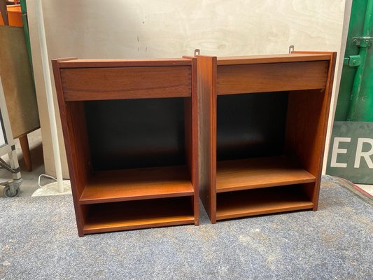 Mid-Century Modern Danish Bedside Tables in Teak, 1960s, Set of 2-MXB-1318421