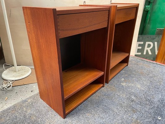 Mid-Century Modern Danish Bedside Tables in Teak, 1960s, Set of 2-MXB-1318421