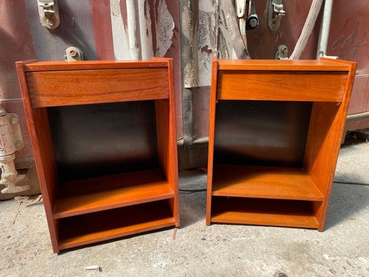 Mid-Century Modern Danish Bedside Tables in Teak, 1960s, Set of 2-MXB-1318421