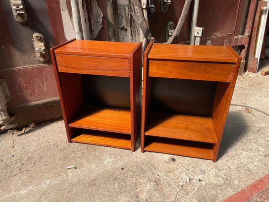 Mid-Century Modern Danish Bedside Tables in Teak, 1960s, Set of 2-MXB-1318421