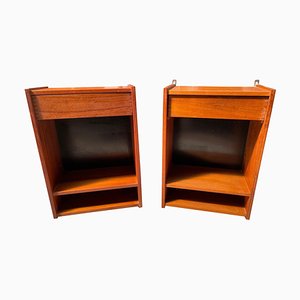 Mid-Century Modern Danish Bedside Tables in Teak, 1960s, Set of 2-MXB-1318421