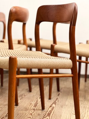 Mid-Century Modern Danish Dining Chairs in Teak by Niels O. Møller, 1950s, Set of 6-DOY-2016587