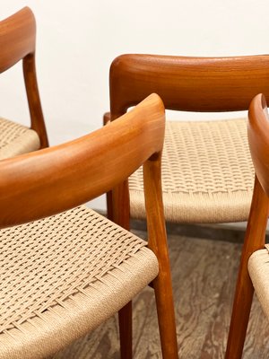 Mid-Century Modern Danish Dining Chairs in Teak by Niels O. Møller, 1950s, Set of 6-DOY-2016587