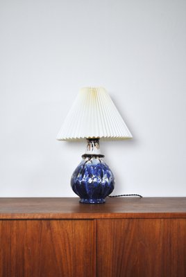 Mid-Century Modern Danish Handmade Glazed Ceramic Table Lamp, 1960s-HPQ-1407469