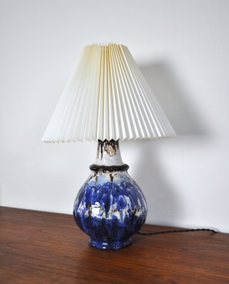 Mid-Century Modern Danish Handmade Glazed Ceramic Table Lamp, 1960s-HPQ-1407469