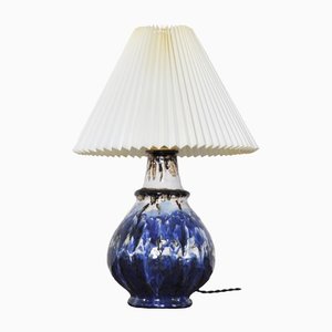 Mid-Century Modern Danish Handmade Glazed Ceramic Table Lamp, 1960s-HPQ-1407469