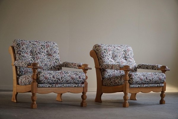 Mid-Century Modern Danish Lounge Chairs attributed to Henning Kjærnulf, 1960s, Set of 2-MXF-1761454