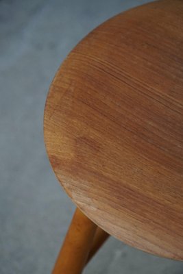 Mid-Century Modern Danish Round Stool in Beech, 1970s-MXF-1703077