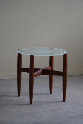 Mid-Century Modern Danish Side Table in Teak & Glass, 1960s-MXF-1704414