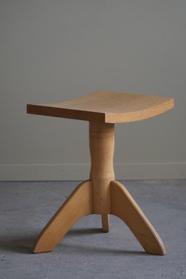 Mid-Century Modern Danish Swivel Tripod Stool in Elm, 1970s-MXF-1704415