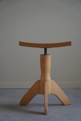 Mid-Century Modern Danish Swivel Tripod Stool in Elm, 1970s-MXF-1704415