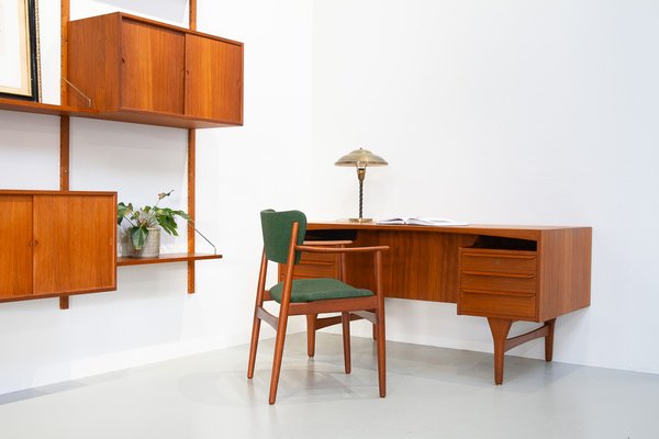 Mid-Century Modern Danish Teak Desk by Valdemar Mortensen, 1960s-WIX-1792201