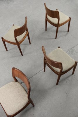 Mid-Century Modern Danish Teak Dining Chairs from Glostrup Møbelfabrik, 1960s, Set of 4-ZAA-1172135