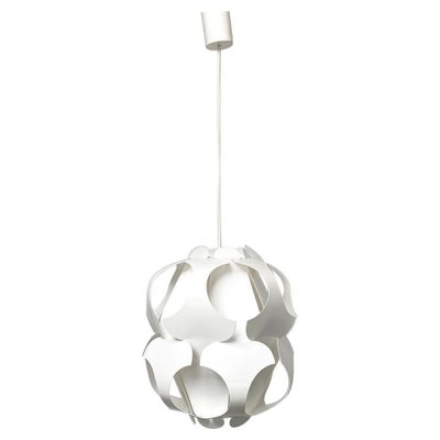 Mid-Century Modern Danish White Plastic Big Lily Chandelier, 1960s-GDD-1097189