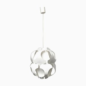 Mid-Century Modern Danish White Plastic Big Lily Chandelier, 1960s-GDD-1097189