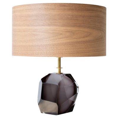 Mid-Century Modern Dark Grey Murano Table Lamp, Italy, 1950s-UZ-1444352