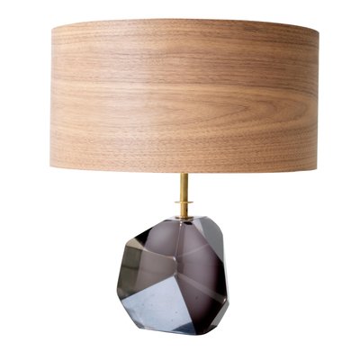 Mid-Century Modern Dark Grey Murano Table Lamp, Italy, 1950s-UZ-1444352