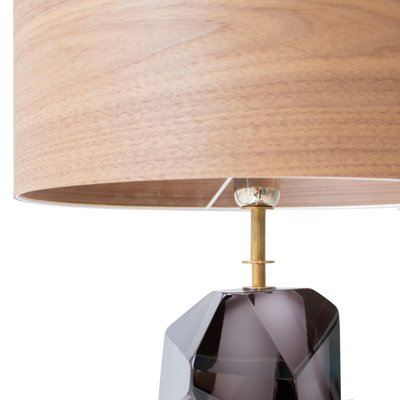 Mid-Century Modern Dark Grey Murano Table Lamp, Italy, 1950s-UZ-1444352