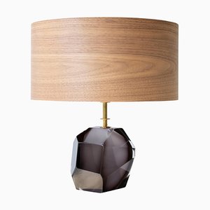 Mid-Century Modern Dark Grey Murano Table Lamp, Italy, 1950s-UZ-1444352