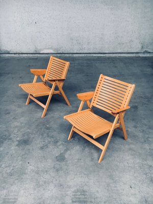 Mid-Century Modern Design Rex Folding Chairs by Niko Kralj for Stol Kamnik, 1980s, Set of 2-RQV-2036275