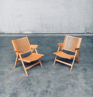 Mid-Century Modern Design Rex Folding Chairs by Niko Kralj for Stol Kamnik, 1980s, Set of 2-RQV-2036275