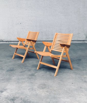 Mid-Century Modern Design Rex Folding Chairs by Niko Kralj for Stol Kamnik, 1980s, Set of 2-RQV-2036275