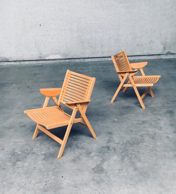 Mid-Century Modern Design Rex Folding Chairs by Niko Kralj for Stol Kamnik, 1980s, Set of 2-RQV-2036275