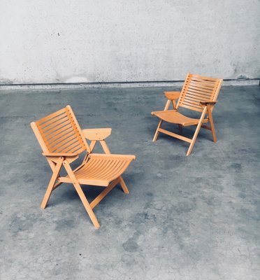 Mid-Century Modern Design Rex Folding Chairs by Niko Kralj for Stol Kamnik, 1980s, Set of 2-RQV-2036275