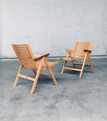 Mid-Century Modern Design Rex Folding Chairs by Niko Kralj for Stol Kamnik, 1980s, Set of 2-RQV-2036275