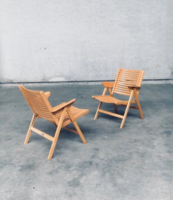 Mid-Century Modern Design Rex Folding Chairs by Niko Kralj for Stol Kamnik, 1980s, Set of 2-RQV-2036275