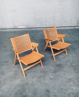 Mid-Century Modern Design Rex Folding Chairs by Niko Kralj for Stol Kamnik, 1980s, Set of 2-RQV-2036275