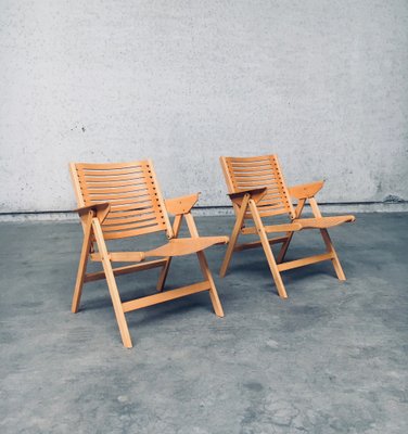 Mid-Century Modern Design Rex Folding Chairs by Niko Kralj for Stol Kamnik, 1980s, Set of 2-RQV-2036275