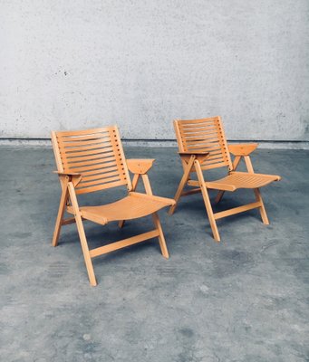 Mid-Century Modern Design Rex Folding Chairs by Niko Kralj for Stol Kamnik, 1980s, Set of 2-RQV-2036275