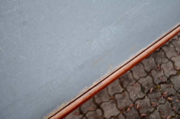 Mid-Century Modern Desk in Walnut with Green Leather Top, 1960-UF-1371039